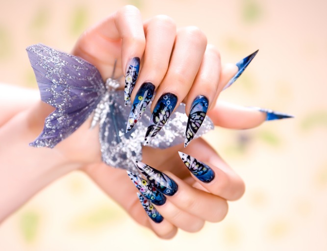 stiletto nails with acrylic