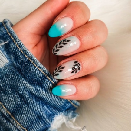 nail stickers with flowers